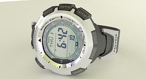 3D model casio protrek prw 1300