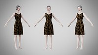 Dress 36 Golden Noir Velvet