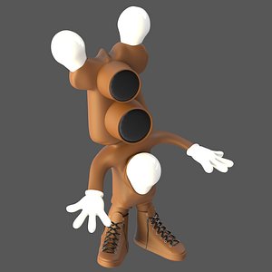 Cartoon Bulb Holder v2 3D model