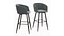 Tabouret de bar rembourré en velours Braxton