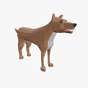 3D LOW POLY Dog model
