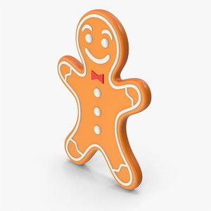 Cartoony Gingerbread 3D model