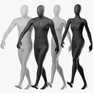Animated mannequins of women and men
