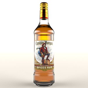 Captain Morgan Spiced Rum Alcohol Bottle 3D model