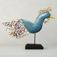 Antique Peacock on Stand by Jeffan