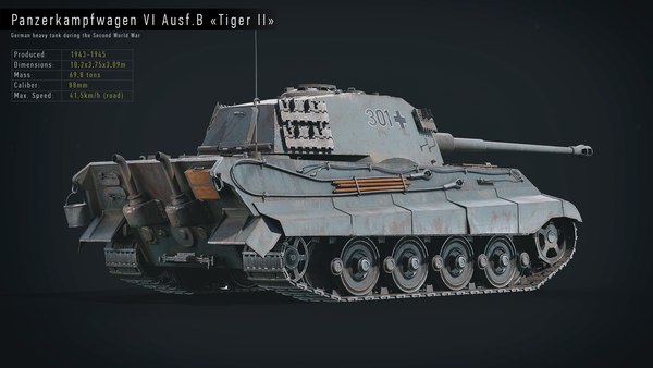 Tiger ii gameready 3D model - TurboSquid 1564454