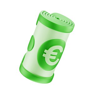 Banknote Euro Roll Icon