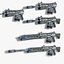 Sci-Fi Rifle Set 03