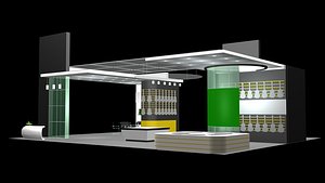 3D model 4 Side open stand