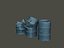 ww2ドイツの燃料ドラムと燃料タンクパック