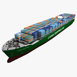 cscl seattle container vessel 3d max
