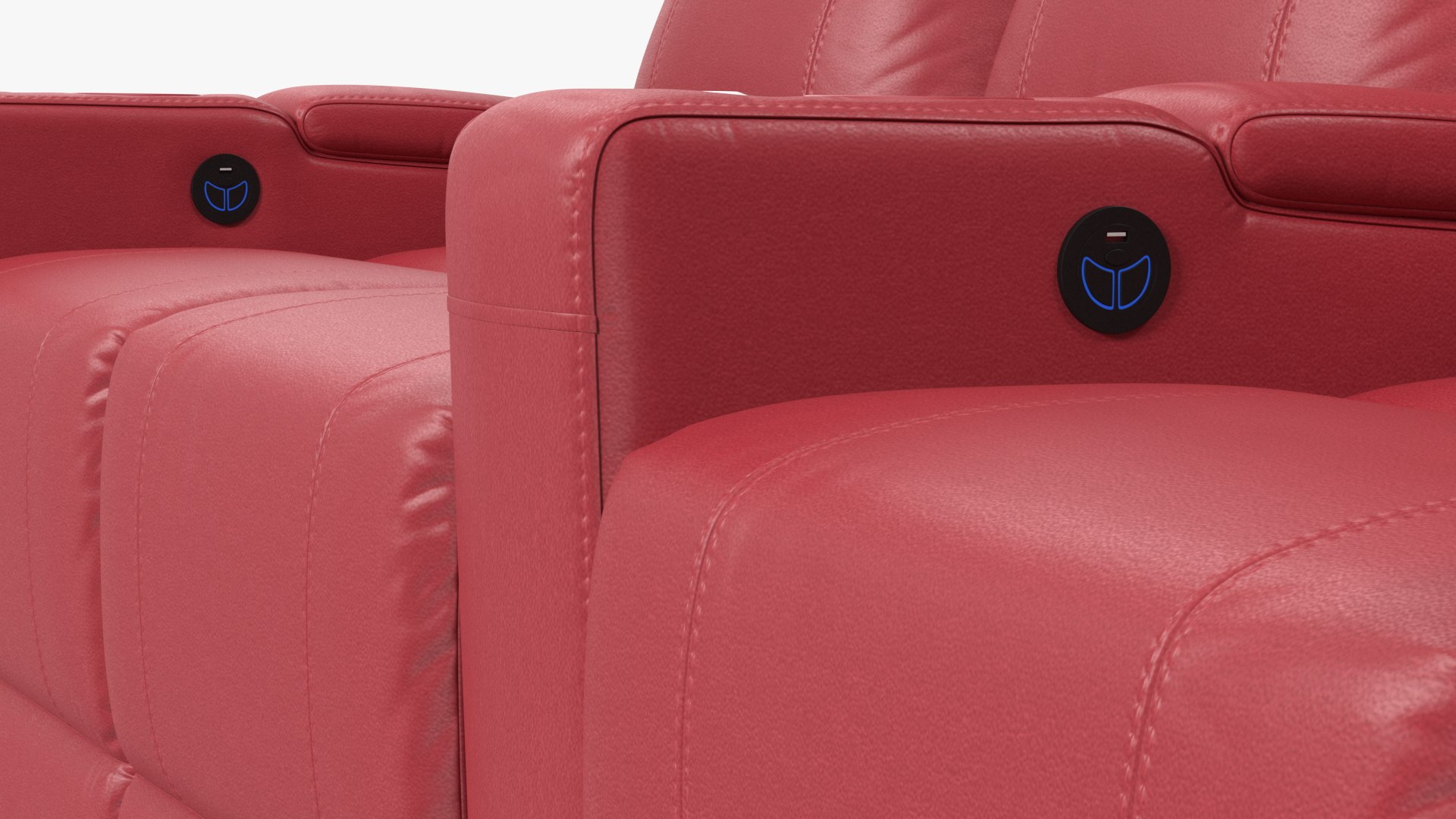 3D Valencia Home Theater Seating Row Of 3 Loveseat Red TurboSquid 1925385