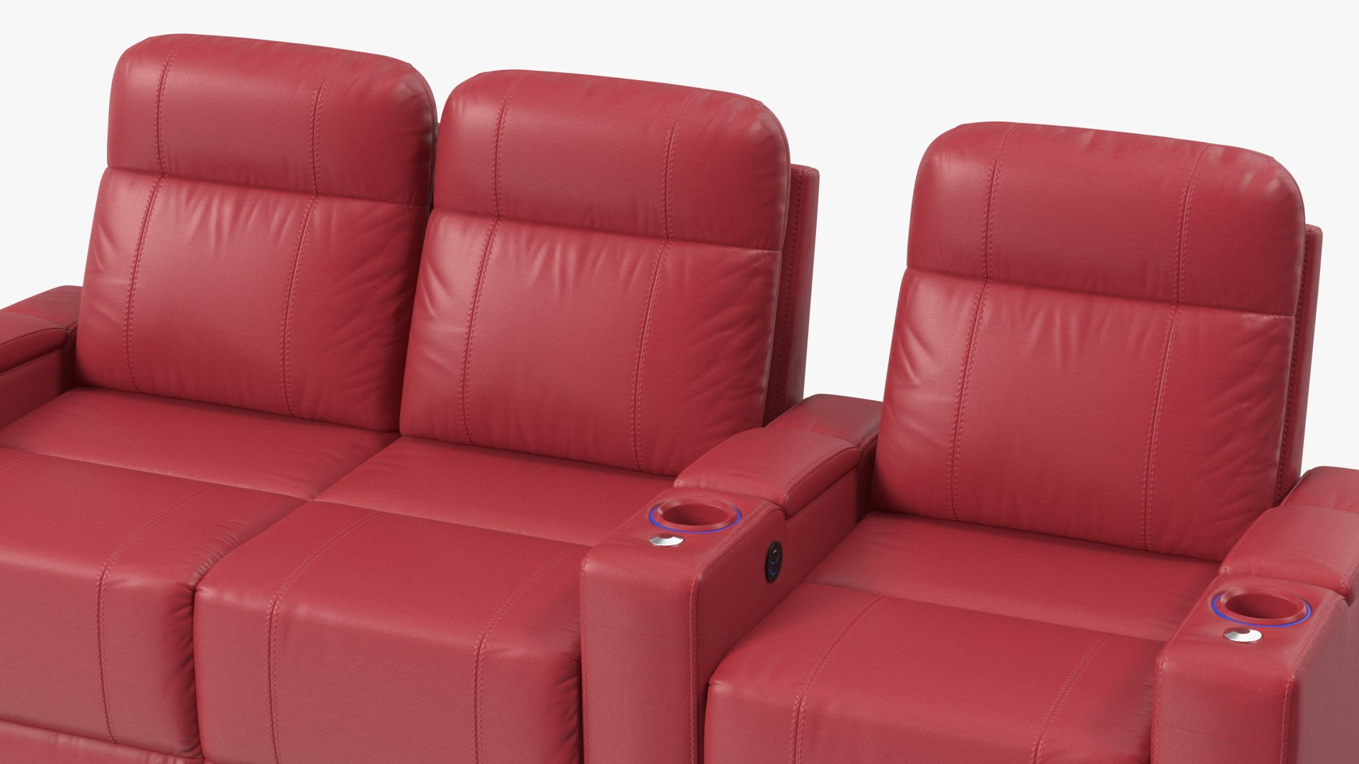 3D Valencia Home Theater Seating Row Of 3 Loveseat Red TurboSquid 1925385