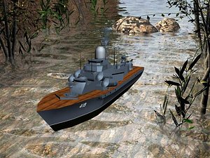 3d ship fragata model
