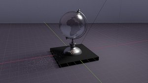 Metal and Glass Globe model