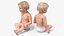 Baby Boy in an Inflatable Pool with Ball 3D model