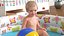 Baby Boy in an Inflatable Pool with Ball 3D model