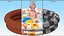 Baby Boy in an Inflatable Pool with Ball 3D model
