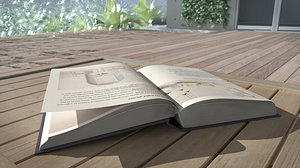 3D Animated Book with pages in the wind