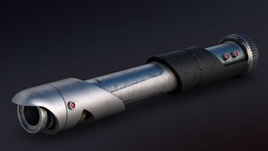3d model of realistic lightsaber hilt