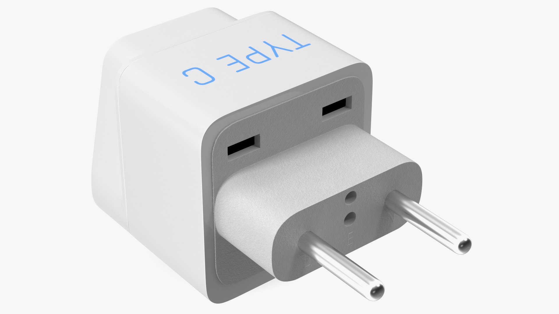 Type C Universal Plug Adapter White 3D - TurboSquid 1839935