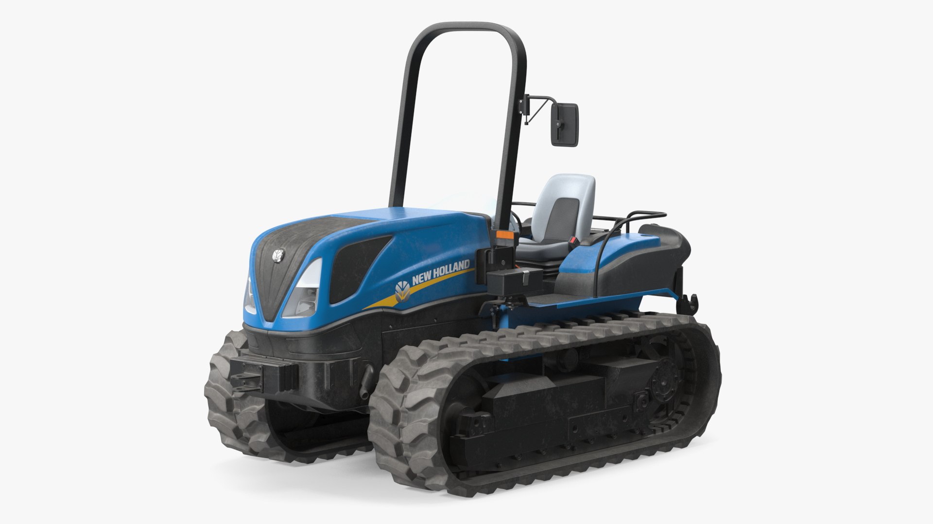 New Holland TK4 Tracked Tractor Dirty Rigged 3D model preview