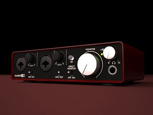 3d model hq focusrite scarlett 2i2
