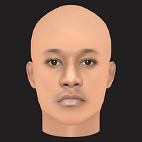Low Poly Mac Miller Rapper Head