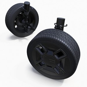 Car Wheel and Suspension Assembly