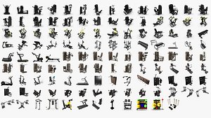 125 models Gyms Full set, TechnoGym: Cardio - Strength - Free Weight - Fitness Tools