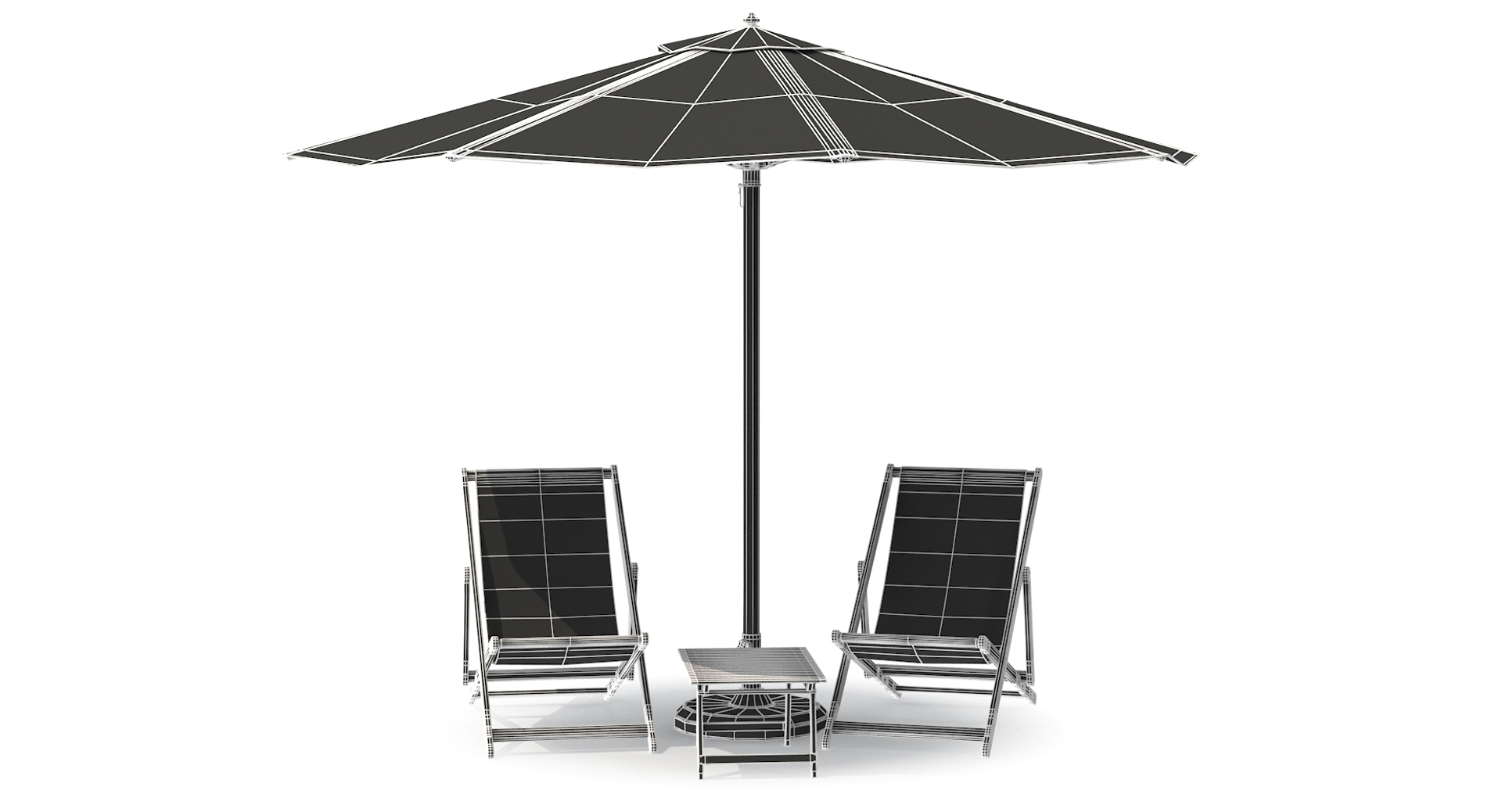 Chair with clearance built in umbrella