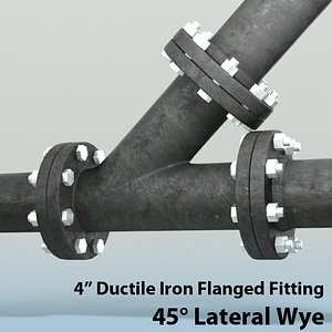 3d obj 4in lateral wye piping