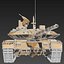 Tanque de batalla principal ruso T-90SM Rigged