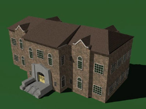 building academic office 3d model