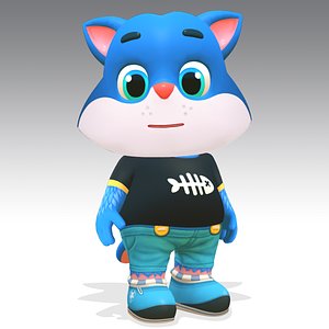 Cat Low poly Animated Rigged
