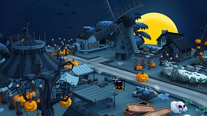Cartoon Halloween Farm
