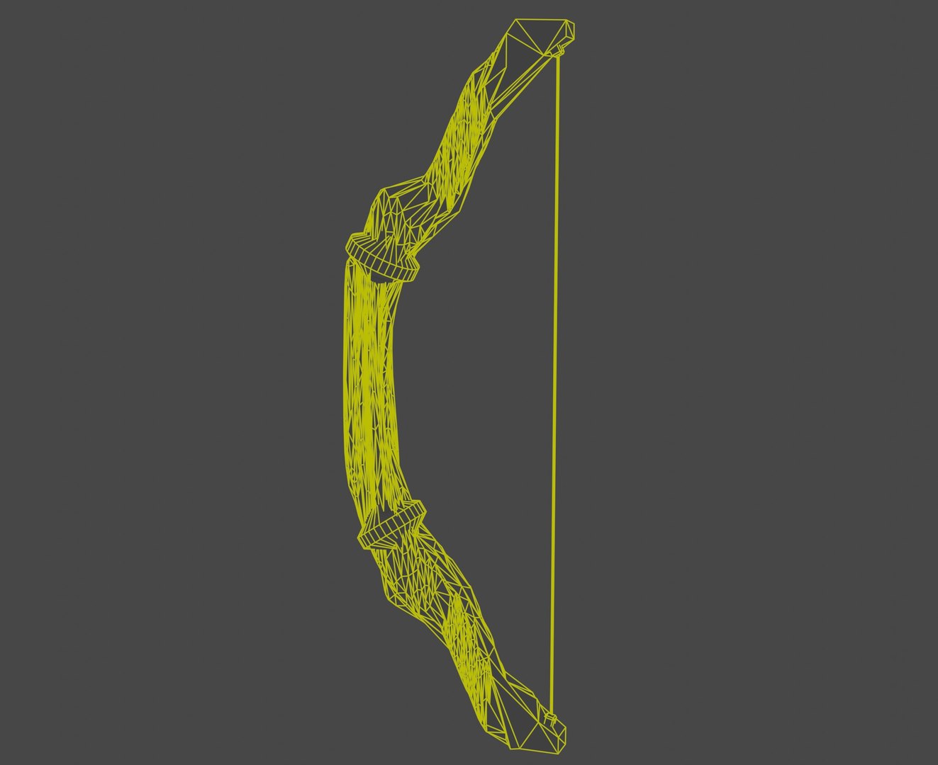 Wooden Rough Bow Without Arrows Model - TurboSquid 2024545