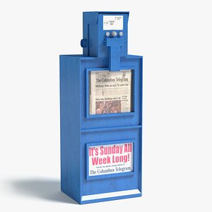newspaper machine 3d max
