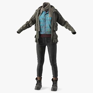 Clothes of a Homeless Woman 3D model
