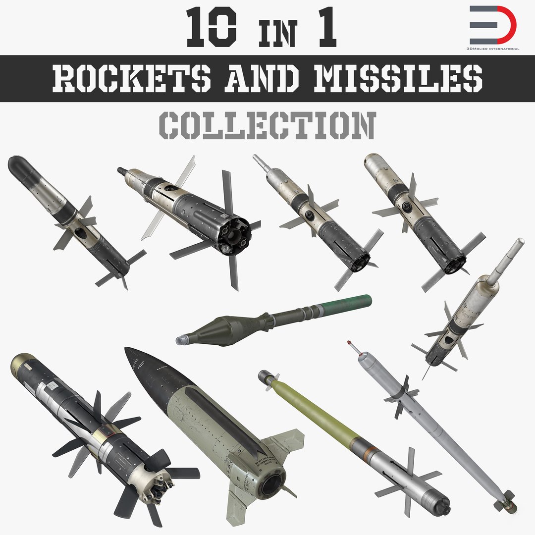 Rockets and Missiles Collection 3D model preview