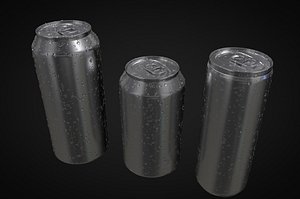 Soda Can With Water Droplets model