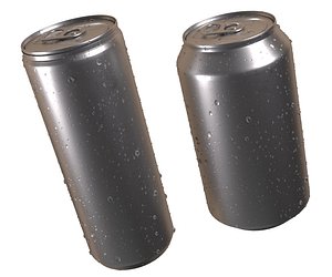 Soda Can With Water Droplets model