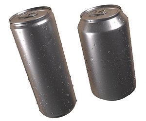 Soda Can With Water Droplets
