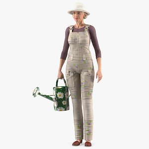 Old Lady in Gardening Outfit