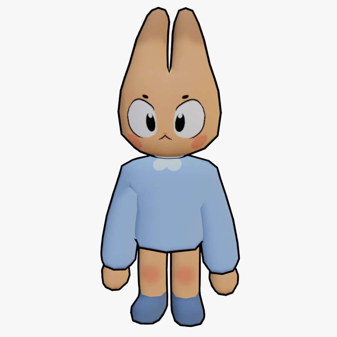 TEXTURED AND ANIMATED CUTE RABBIT 3D Model - TurboSquid 2223184