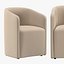AURELIE BARRELBACK FABRIC ARMCHAIR