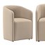 AURELIE BARRELBACK FABRIC ARMCHAIR