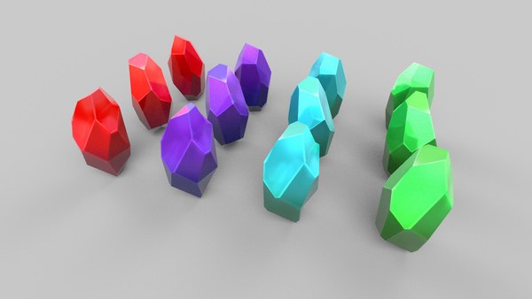 3D Mini gems - TurboSquid 1865123