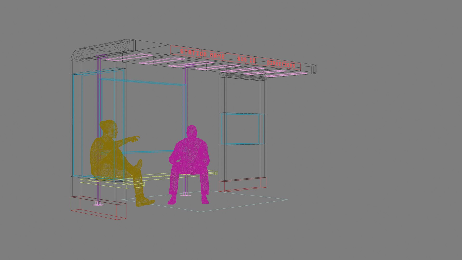 Modern Bus Stop 3D Model - TurboSquid 1713661