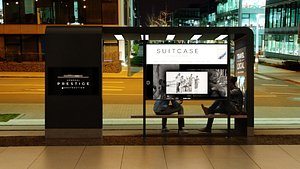 modern bus stop 3D model